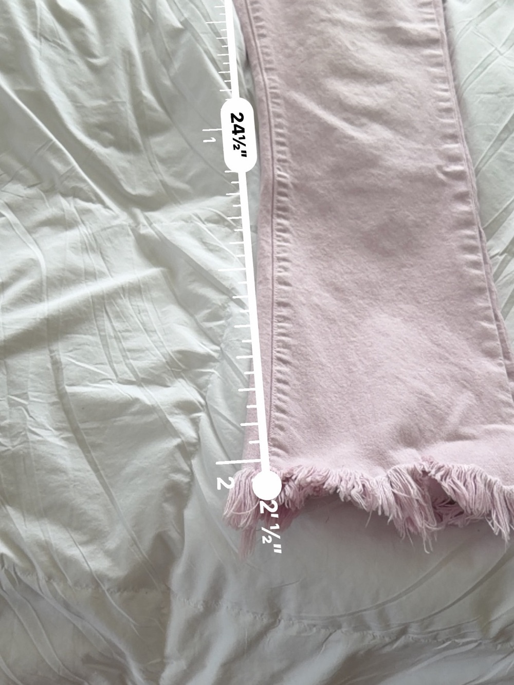 pistola Pastel Pink High-Rise Frayed Hem Cropped Jeans - Picture 6 of 6